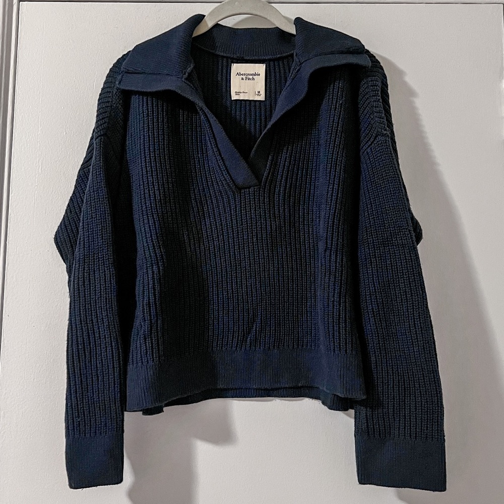 Abercrombie Collared Ribbed Sweater